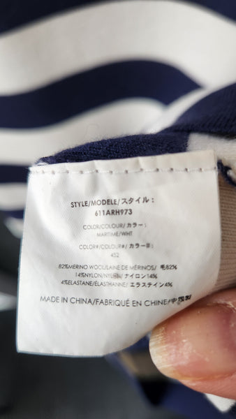 Michael Kors Knit Navy and White Stripe Knit Dress