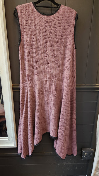 Cynthia Ashby Sleeveless Waffle Fabric Dress