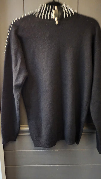 Vintage Marisa Christina Wool Blend Black Sweater