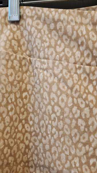 J McLaughlin Gold and Tan Leopard Print Pants