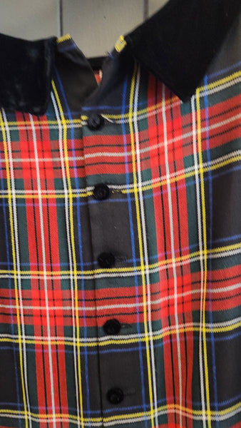 Vintage Lanz Christmas Plaid Dress