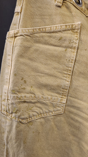 Free People Gold Tan Cargo Pants