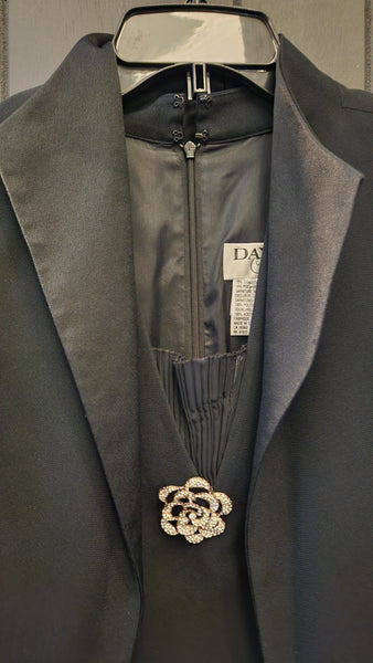 Daymor Couture 2 Piece Black Jacket and Evening Gown