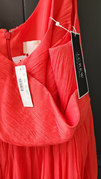 J Crew Coral Faux Wrap Dress