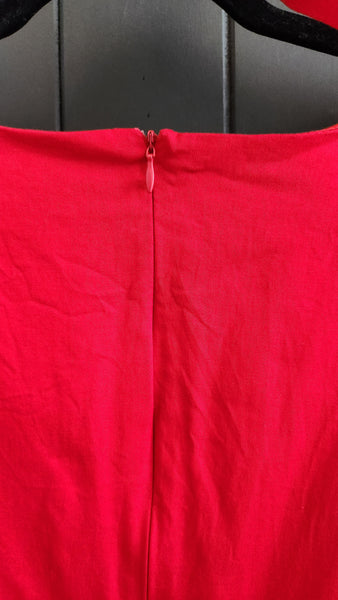 Pukavt Red Cap Sleeve Dress