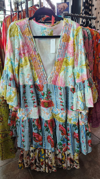 Deep Vneck Kaftan Top or Coverup