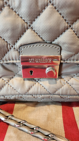 Mz Wallace Quilted Taupe colored Purse