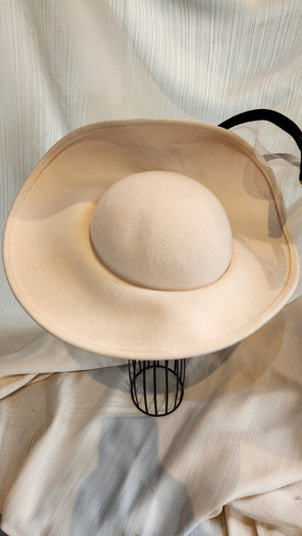 Deborah NY Cream Felted Wool Hat