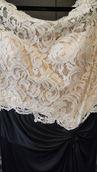 MacDuggal Ivory Lace Bodice Gown