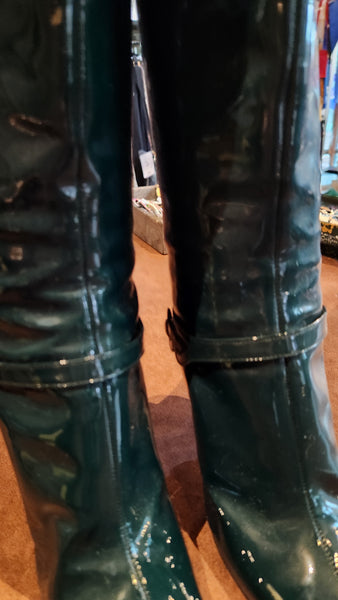 Jimmy Choo Green Patent Leather boots