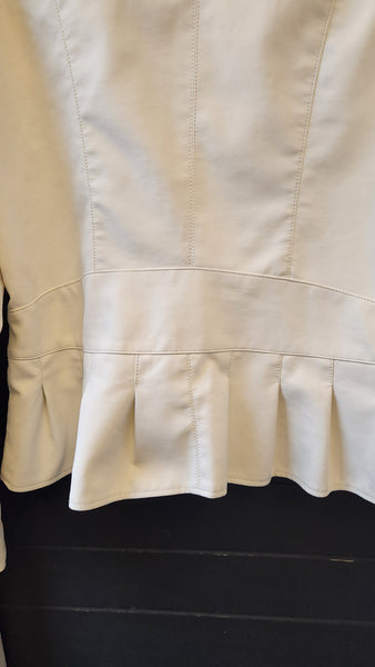 Baccini Faux White Leather Jacket