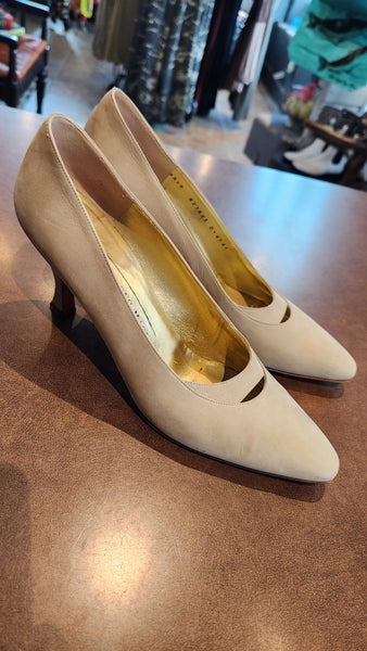 Vintage Bruno Magli Tan Sueded Heels