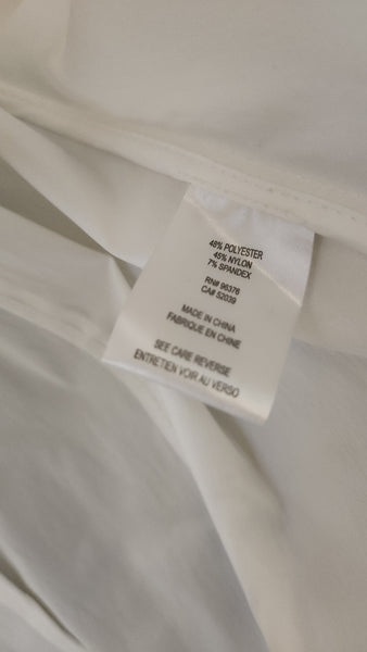 Sanuel Dong White Ruched Parachute type fabric Coat