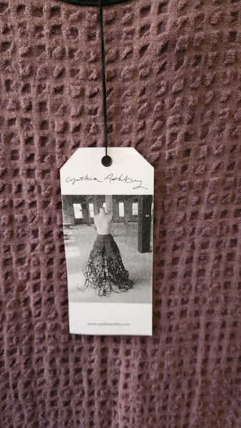 Cynthia Ashby Sleeveless Waffle Fabric Dress