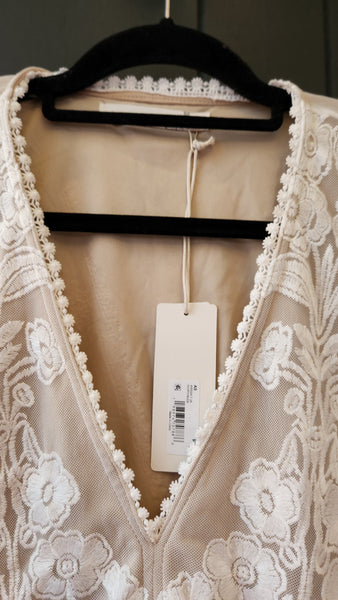 Altar'd State Cream Lace Crop Top