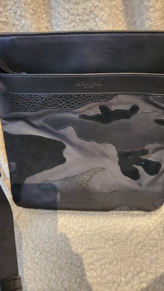 Coach Charles Crossbody Leather and Canvas Purse