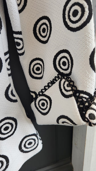 Joesph Ribkoff Black and White Bullseye Blazer