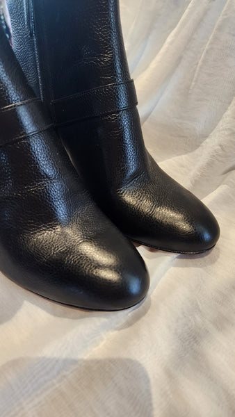 Kate Spade New York Thatcher Black Leather Bootie
