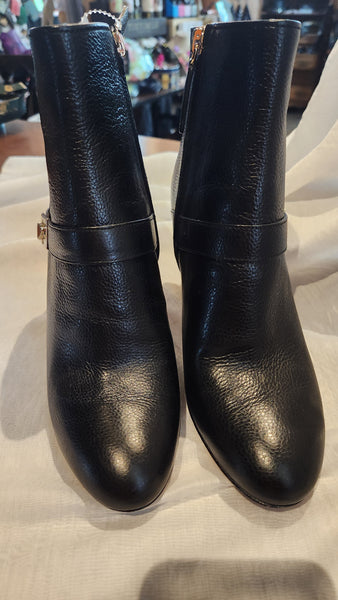 Kate Spade New York Thatcher Black Leather Bootie