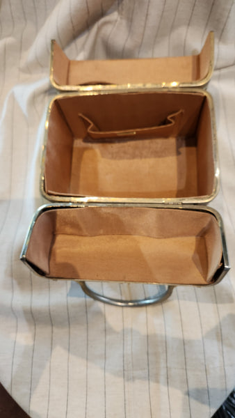 Vintage Lisette  Marble Print Train Case Purse