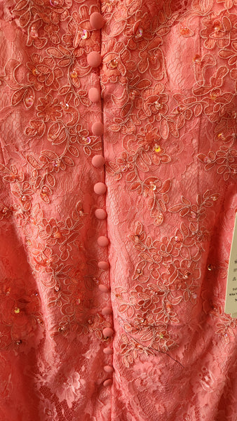Sleeveless Lace and Bead Gown