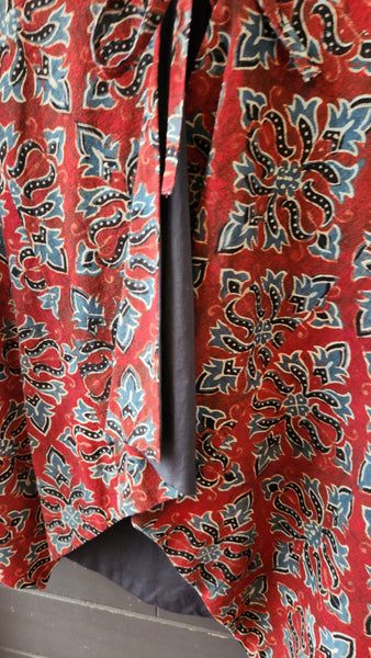 Nagada of Egypt Burgandy and Blue Cotton Short Jacket