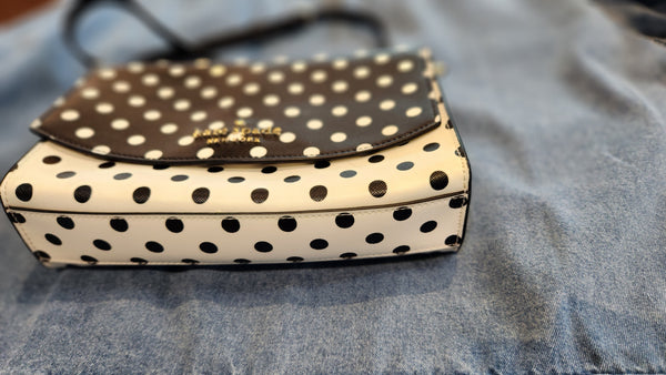 Kate Spade Black and White Polka Dot Cross Body Purse