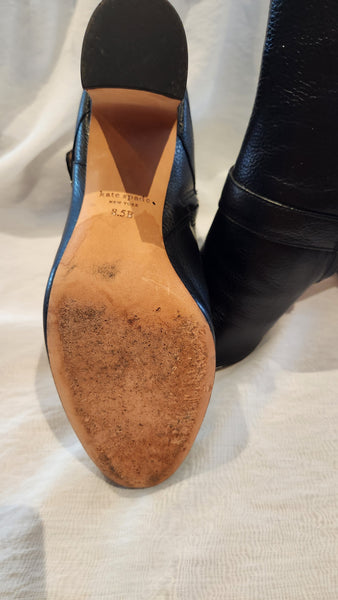 Kate Spade New York Thatcher Black Leather Bootie