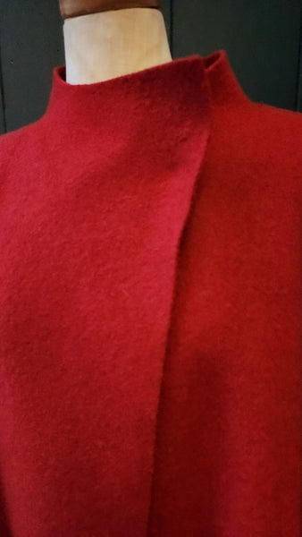 Eileen Fisher Red Wool Coat