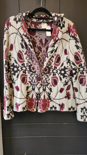 Nic & Zoe Floral Wool Blend Sweater