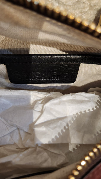 Michael Kors Black And Brown Leather Satchel Purse