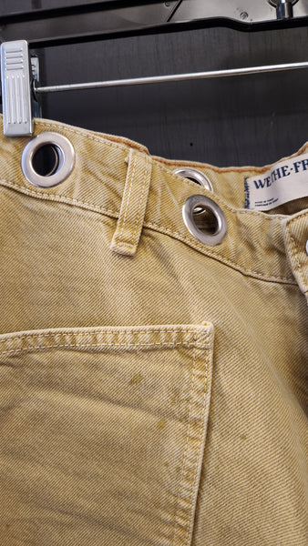 Free People Gold Tan Cargo Pants