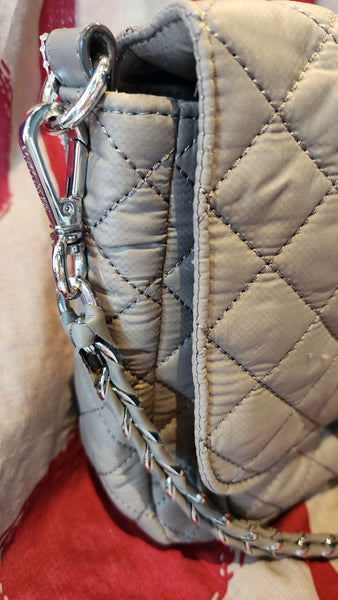 Mz Wallace Quilted Taupe colored Purse