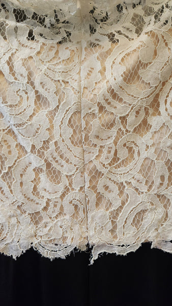 MacDuggal Ivory Lace Bodice Gown