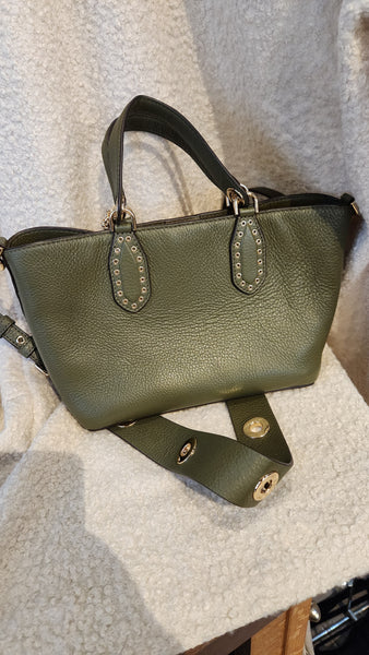 Michael Kors Olive Green Leather Purse