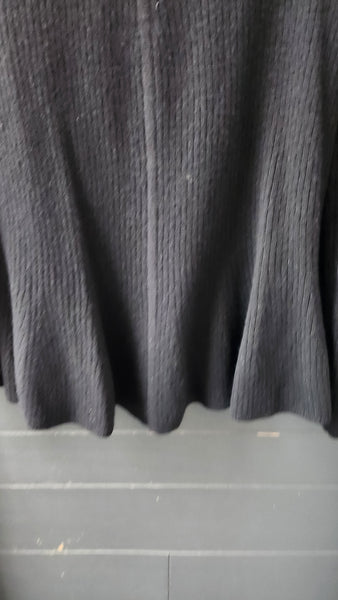 Saks 5th Avenue Black Ribbed Cashmere Sweater