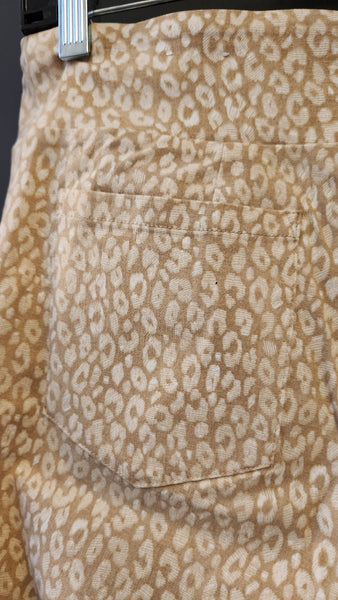 J McLaughlin Gold and Tan Leopard Print Pants
