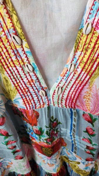Deep Vneck Kaftan Top or Coverup