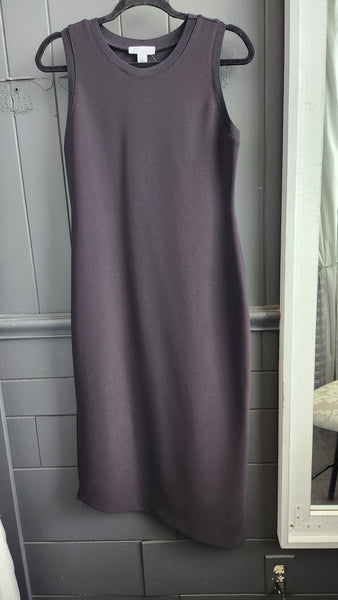Nordstrom Signature Black Sleeveless Knit Hourglass Shaped Knit Dress
