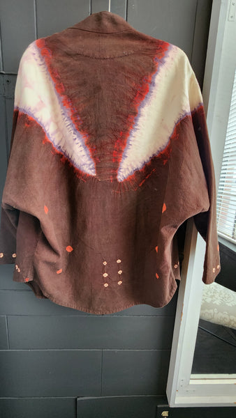 Eleven Eleven Cotton Tie Dye Blazer