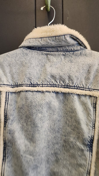 Johnathon Simkhai Fleeced Lined Denim Jacket