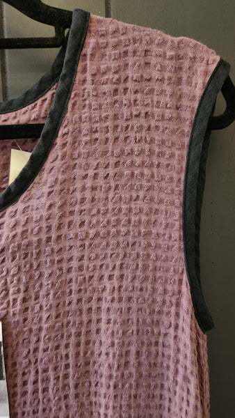 Cynthia Ashby Sleeveless Waffle Fabric Dress