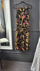 Antonio Melani Sleeveless Black Velvet Floral Dress