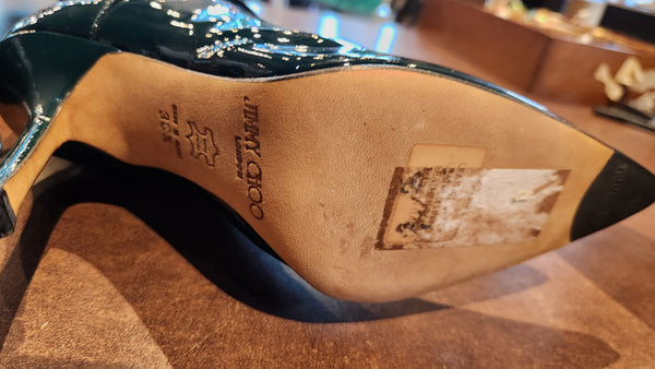 Jimmy Choo Green Patent Leather boots