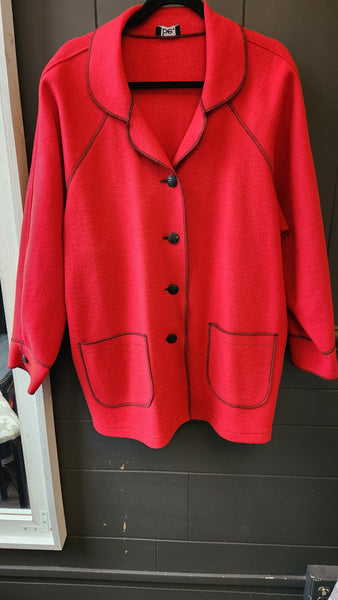 be Red Merino Wool Coat