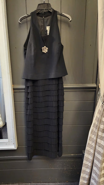 Daymor Couture 2 Piece Black Jacket and Evening Gown