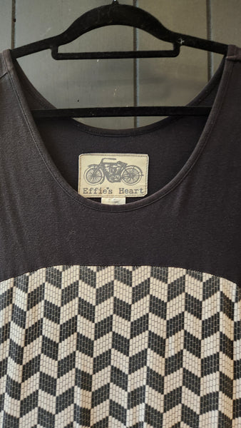 Effie's Heart Cap sleeve Geometric Print Dress