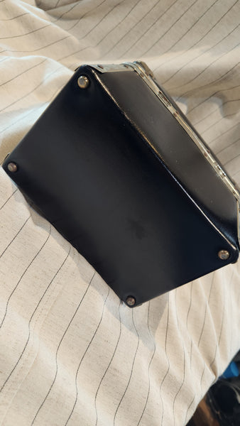 Vintage Debill Black Train Case Purse