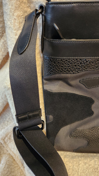 Coach Charles Crossbody Leather and Canvas Purse