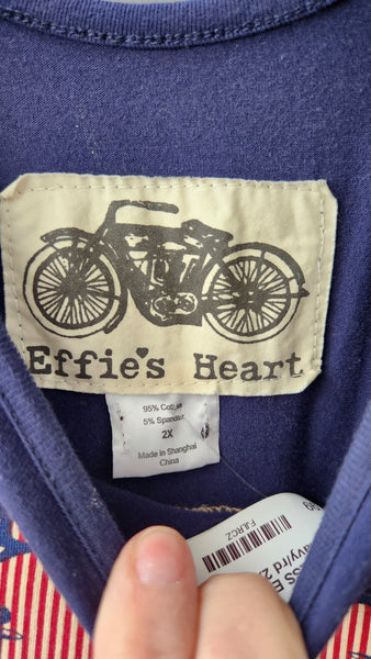 Effie's Heart Short Sleeve Navy and Red Sailor Dress